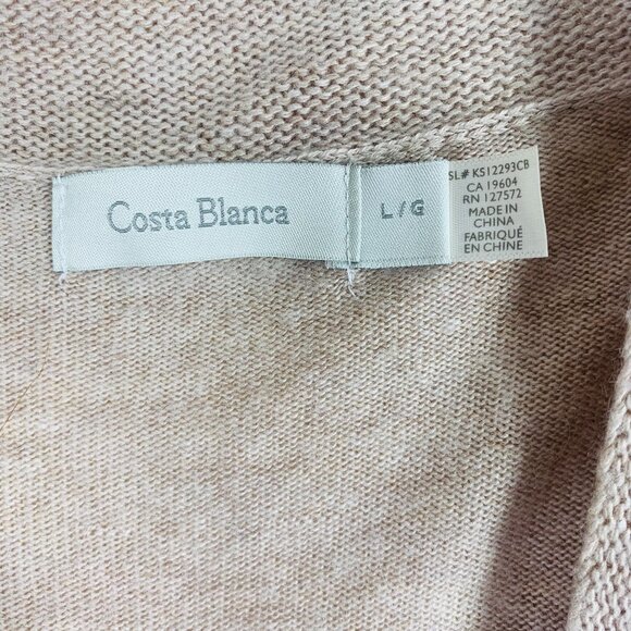 Costa Blanca cotton, nylon, angora Cardigan Knit Sweater color beige - large - Picture 2 of 15